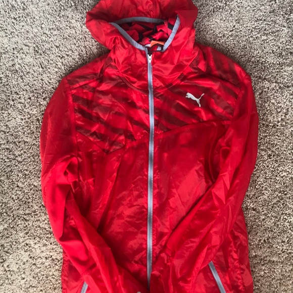 puma windbreaker red